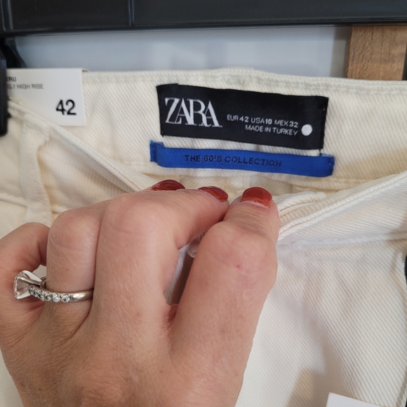 NWT ZARA SLOUCHY BAGGY HIGH WAIST JEANS TROUSERS 90'S STYLE EDITION SIZE 10 - Picture 5 of 5